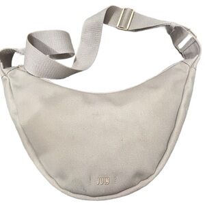 July Minimalist Sling Bag Sand Beige Canvas Neutral Crossbody Adjustable Strap